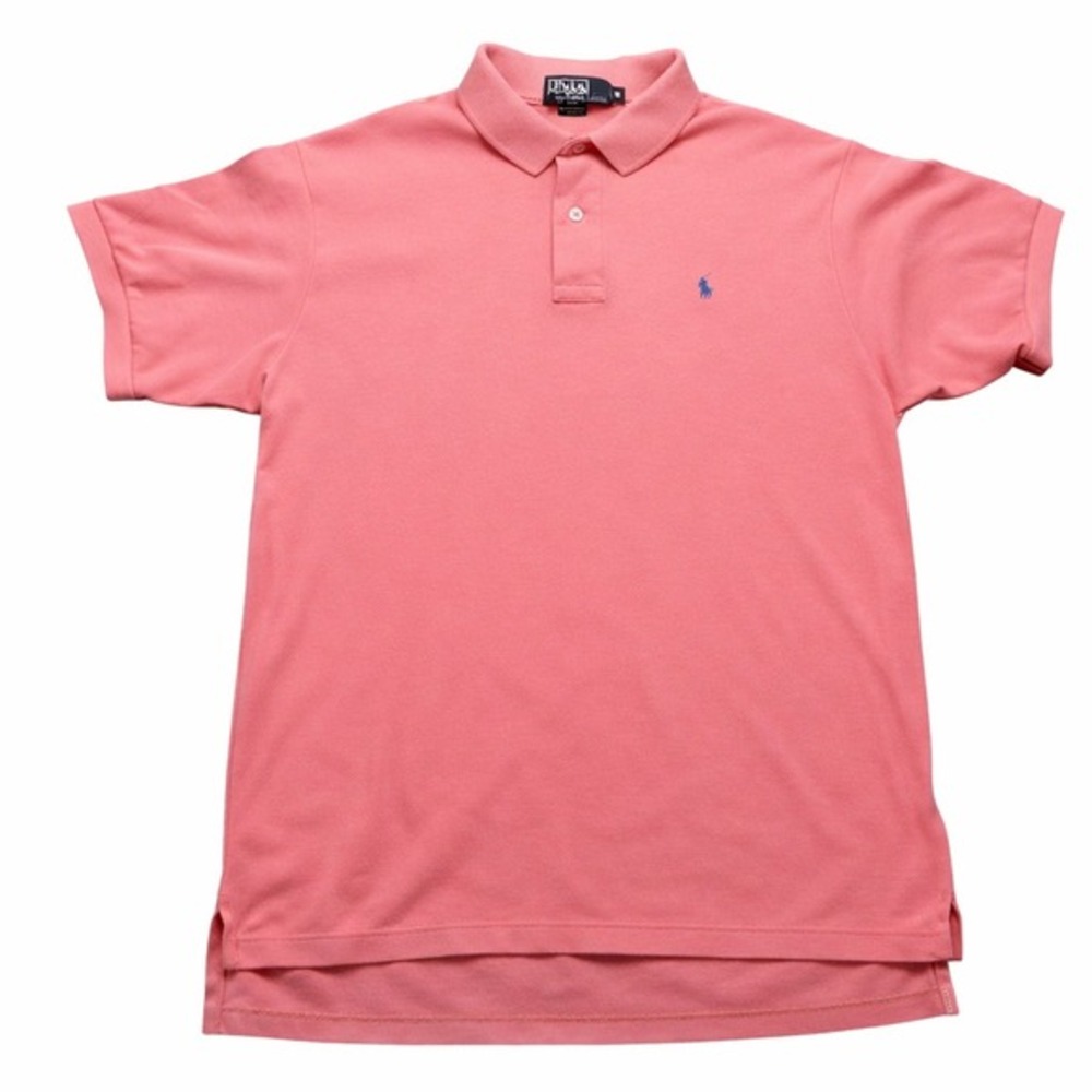 Vintage Polo Ralph Lauren Polo Mens XL USA Made‎ Teal Pony Pink Cotton 90s
